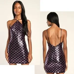 plus size backless dress Gold Backless V-neck Halter Long Plus Size Prom Dress